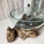 20–24cm Molten Glass Bowl On Teak Root Handmade Dish, thumbnail 2 of 9