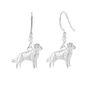 Sterling Silver Golden Retriever 3D Earrings, thumbnail 2 of 5