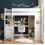 Harper High Sleeper Bed With Desk, Wardrobe And Storage By Cuckooland