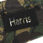 Black Or Cream Pouch With Camouflage Personalised Name, thumbnail 1 of 2