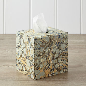 Tissue Box Cover Marbled By Harris & Jones | notonthehighstreet.com