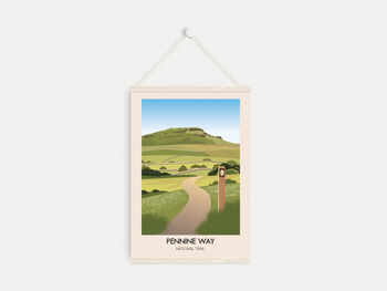 Pennine Way National Trail Travel Poster Art Print, 6 of 8
