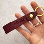 Personalised Leather Loop Keyring, thumbnail 1 of 9