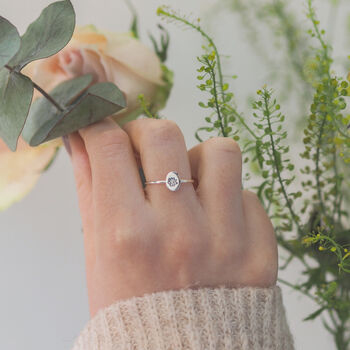 Birth Flower Stacking Ring, 2 of 6