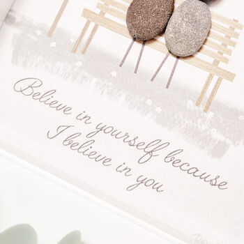 Believe In Yourself Pebble Picture Gift, 4 of 4