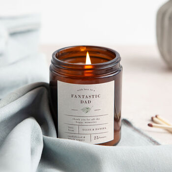 Father's Day Gift Idea Personalised Apothecary Candle, 2 of 11