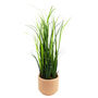 Artificial Grass Plant With Peach Dusty Pink Planter, thumbnail 1 of 8