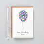 Personalised Liberty Childrens Balloon Birthday Card, thumbnail 2 of 3