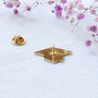Graduation Pin Mortar Board Black And Gold Enamel Pin, thumbnail 5 of 10