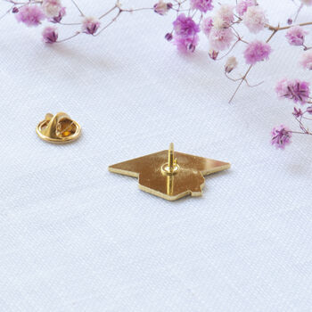 Graduation Pin Mortar Board Black And Gold Enamel Pin, 5 of 10
