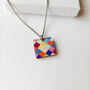 Choice Wooden Square Necklace Colourful Gift, thumbnail 5 of 9