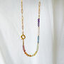 Rainbow Gemstone Bead And Chain Necklace, thumbnail 5 of 9