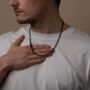 3 Mm Black Rope Chain Necklace Personalised Mens Chain, thumbnail 3 of 7