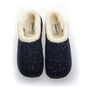 Luna Navy Flecked Women's Slippers Indoor/Garden Shoes, thumbnail 9 of 9