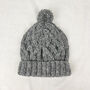 Fair Trade Unisex Cosy Cable Knit Wool Bobble Hat, thumbnail 8 of 10