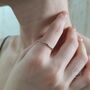 Extra Skinny Textured Ring In Sterling Silver, thumbnail 3 of 10