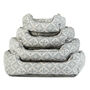 Scalloped Pet Bed Grey Extra Large, thumbnail 1 of 4