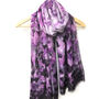 Pink Plum Print Floral Scarf Gift Boxed With Card, thumbnail 4 of 7