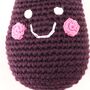 Handmade Friendly Aubergine Fair Trade Toy, thumbnail 4 of 4