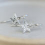 Sterling Silver Mini Star Textured Earrings, thumbnail 1 of 3