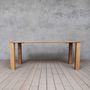 Bow Live Edge Solid Oak Dining Table, thumbnail 2 of 5