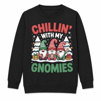 Kids Chillin’ With My Gnomies Christmas Jumper, 6 of 7