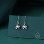 Streling Silver Lily Of The Valley Dangle Hook Earrings, thumbnail 3 of 10