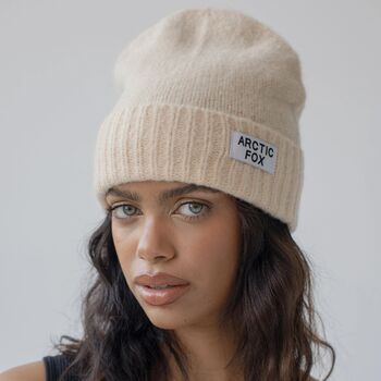 Mohair Beanie Fawn Beige, 5 of 6