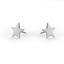 Star Stud Earrings Sterling Silver With Matt Finish, thumbnail 5 of 5
