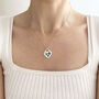 Sterling Silver Heart Necklace With Prints – One Child, thumbnail 1 of 9