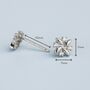 Sterling Silver Crystal Burst Stud Earrings, thumbnail 2 of 4