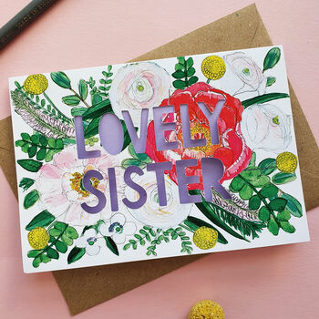 Paper Cut Card For Sister, 2 of 2