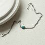 Sterling Silver Oval Turquoise Bracelet, thumbnail 3 of 5