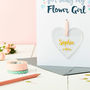 Flower Girl Heart Keepsake Thank You Card, thumbnail 2 of 4