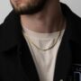 23k Gold Love Heart Valentino Chain Necklace For Men, thumbnail 1 of 12