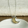 Memorial Ashes Crescent Moon Necklace, thumbnail 1 of 6
