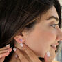 Alexandrite Moissanite Crystal Sterling Silver Earrings, thumbnail 5 of 6