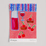 Ginja Table Scene Art Print Portuguese Sour Cherry Liqueur Watercolour Pastel Poster, thumbnail 2 of 4