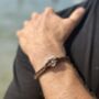 Personalised Leather Memorial Bracelet With Heart Urn Pendant For Remembrance And Bereavement, thumbnail 1 of 11