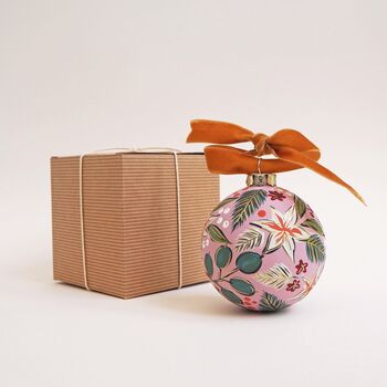 Hand Painted Floral Baubles, 5 of 7