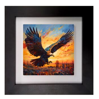 Golden Eagle Framed Ceramic Art Tile, 3 of 10