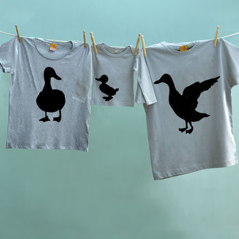 Mummy And Me Twinning Duck / Duckling Tshirt Top Set, 3 of 7