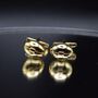Rugby Ball Gold Cufflinks Gift For Men 316 L Stainless Steel Sports Accessory, thumbnail 1 of 5