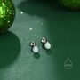 Tiny Opal Droplet Screw Back Earrings, thumbnail 1 of 9