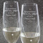 Personalised Little Hearts Swarovski Champagne Flutes, thumbnail 2 of 6