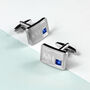 Personalised Birthstone Crystal Cufflink Set, thumbnail 1 of 12