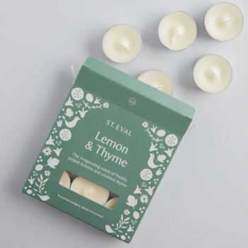 Lemon And Thyme Scented Tealights, 2 of 2