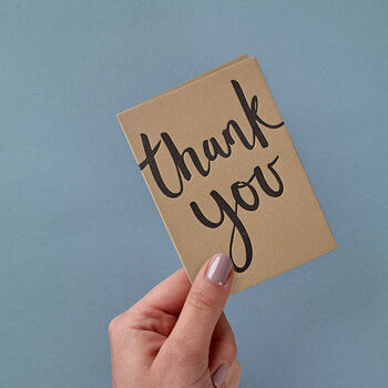 Thank You Script Small Letterpress Card, 2 of 3