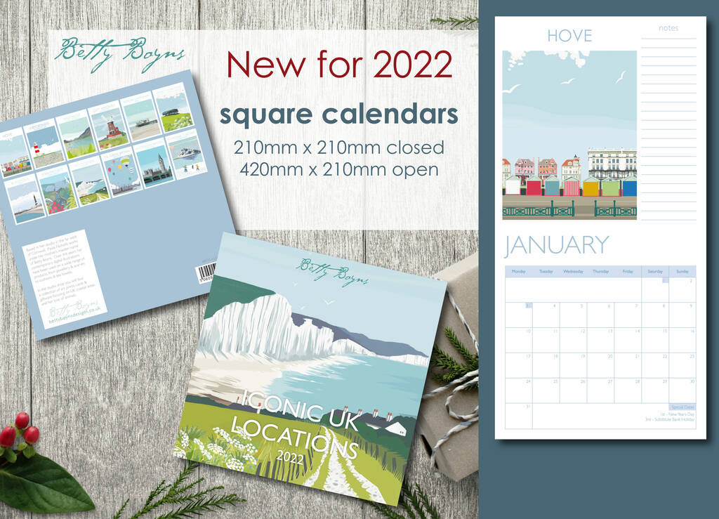 Iconic UK 2022 Square Calendar