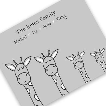 Personalised Family Print With Giraffes, 8 of 11